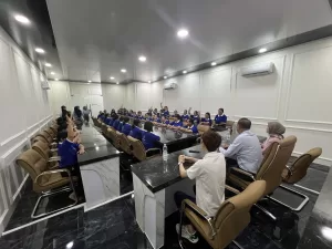 a big meeting for the whole company